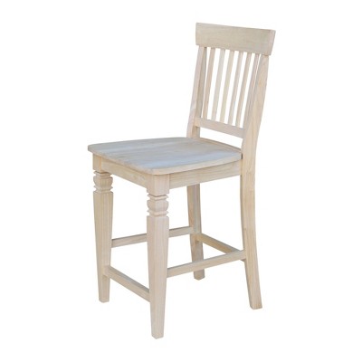 Seattle Traditional Rubberwood Counter-Height Stool, 24" Brown