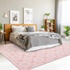 Machine Washable Modern Bedroom Area Rug Floral Large Area Rug Non Slip Throw Ultra Thin Stain Resistant Carpet for Living Room - 2 of 4