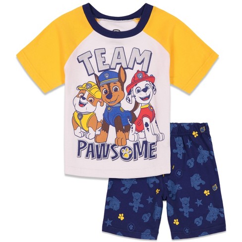 2 Piece T-Shirt and Shorts Nickelodeon Boys’ Paw Patrol Shorts Set Toddler/Little Boy 