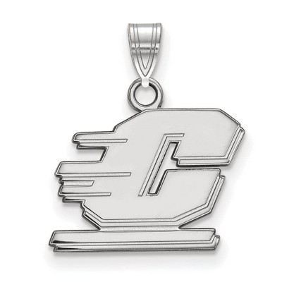 Black Bow Jewelry 14k White Gold Central Michigan Chippewas NCAA Small Pendant