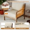 Tangkula Wooden Accent Chair 2 Set Armchair w/ Solid Wood Frame Removable Seat Cushion - 4 of 4