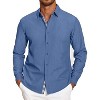COOFANDY Mens Casual Button Down Shirt Untucked Long Sleeve Stretch Denim Dress Shirt - 4 of 4