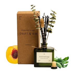 Craft & Kin Reed Diffuser Set With Flower For Home - 1 of 4