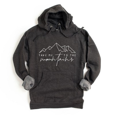 Simply Sage Market Women's Graphic Hoodie Take Me To The Mountains Cursive