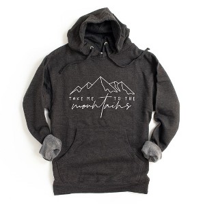 Simply Sage Market Women's Graphic Hoodie Take Me To The Mountains Cursive - 1 of 2