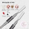 Saviland Pro Dual-Action Sculptor - 2PC Surgical Steel Gel Brush & PolyGel Picker for Extension Artistry (Size: 2 Count) - 3 of 4