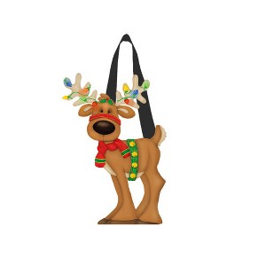 Briarwood Lane Christmas Door Hanger 21x11 Reindeer in Lights For Christmas Door Hanger - 1 of 2