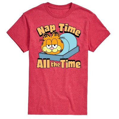 Men's - Garfield - Nap Time All The Time Short Sleeve Graphic T-Shirt