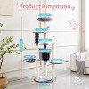 QuestaPack Cat Tree for Indoor Cats, 60.2 inch Large Cat Tower with Soft Hammock - 2 of 4