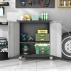 Munora - Lockable Rolling Tool Cabinet with Adjustable Shelves - 16.54"D x 29.53"W x 34.66"H - Black & Grey - 2 of 4
