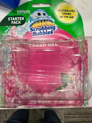 Scrubbing Bubbles Floral Fusion Scent Fresh Gel Toilet Cleaning Stamp ...