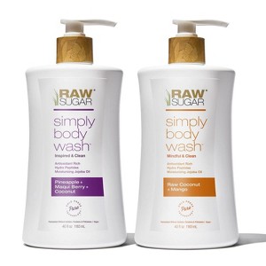 Raw Sugar Simply 40 fl oz Raw Coconut & Mango Body Wash + 40 fl oz Pineapple, Maqui Berry and Coconut Body Wash - 1 of 4
