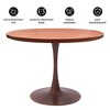 LeisureMod Bristol 36" Round Dining Table with MDF Top and Walnut Steel Pedestal Base for Modern Kitchen and Dining Room - 4 of 4