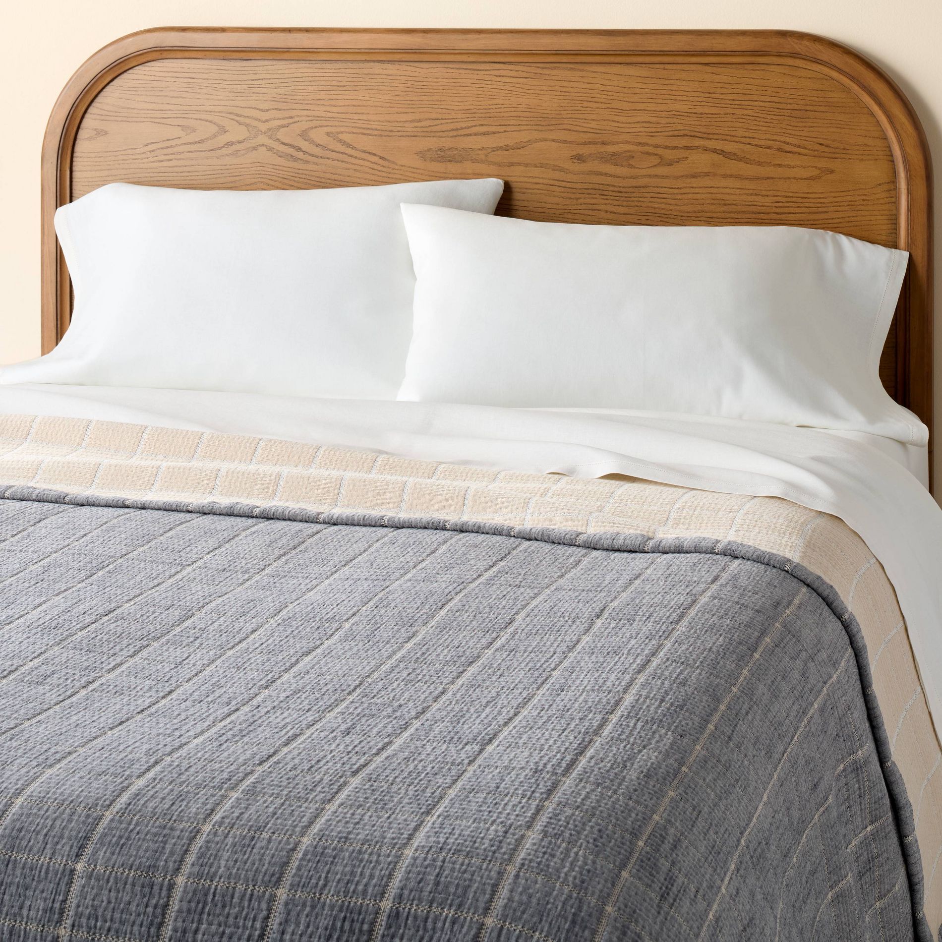 Subway Tile Coverlet Blue/Tan - Hearth & Hand™ with Magnolia