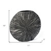 HomeRoots 10" Gray Abstract Aluminum Table Vase - 3 of 4