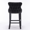 NicBex Velvet Bar Stools Set of 2/4,Counter Stools with Button Tufted,Wing-Back Bar Chairs with Chrome Nailhead Trim,Stools for Kitchen Counter - 2 of 4