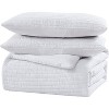The Nesting Company Palm Collection Embossed 3 Piece Hotel Quality Luxuriously Soft Quilted Bedding Set with 2 Pillow Shams - 2 of 4