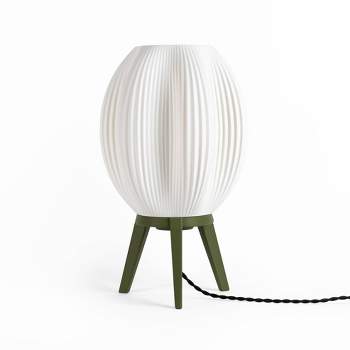 16.5" Wavy Modern Contemporary Plant-Based PLA 3D Printed Dimmable LED Table Lamp - JONATHAN Y