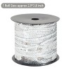 Alilang Flat Sequin Strip, 4mm String Metallic Sequin Strand, Paillette Metallic Sequin Trim Sewing DTY Craft Embellishment, 197 Yards, Silver - 3 of 4