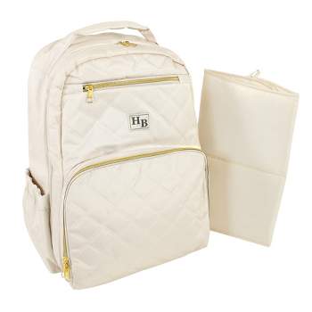 Hudson Baby Premium Diaper Bag Backpack and Changing Pad, Beige, One Size