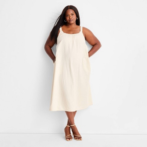 Women's Sleeveless Low Back Maxi Dress - Future Collective™ With Jenny K.  Lopez Cream 3x : Target
