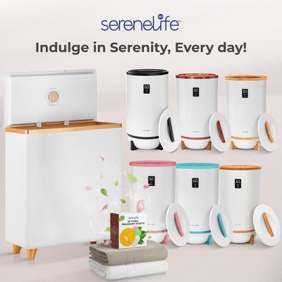 SereneLife White Luxury Towel Warmer with Aroma Fragrance