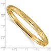 Black Bow Jewelry 6.5mm 14k Yellow Gold Diamond Cut & Satin Hinged Bangle Bracelet - 4 of 4