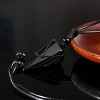 6-Facet Healing Crystal Necklace, Adjustable Natural Gemstone Pendant for Men & Women Black Obsidian + Labradorite - 4 of 4
