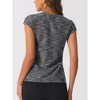 Allegra K Women's Tweed Summer Plaid Cap Sleeve Casual Blouse - 3 of 4