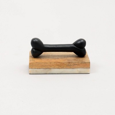 TopComfy Decorative Object Doggo Stacking Holder Modern Storage for Pet Essentials, Black, 3.25"*6"*4.5"