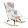 CAVINAS Linen Fabric Glider Rocking Chair with High Backrest,Upholstered Rocking Chairs,Nursery Accent Chair for Bedroom - 2 of 4