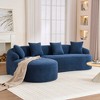 98.8'' Chenille Compression Modular L-Shaped Sectional Sofa with Curved Chaise, High-Density Sponge and 4 Accent Pillows - 2 of 4