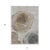 Taupe Gray And Brown Abstract Washable Indoor Outdoor Area Rug - 3 of 4