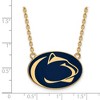 Black Bow Jewelry 14k Yellow Gold Plated Sterling Silver Penn State Nittany Lions NCAA Necklace 18 Inch - 2 of 4