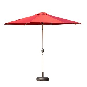 Mondawe 10 FT Patio Umbrella, Outdoor Table Umbrella with Push Button Tilt and Crank, Waterproof Market Umbrella with 8 Sturdy Ribs - 1 of 4
