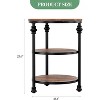 3-Tier Round Side Table, Living Room Accent Tables for Small Spaces, Small Corner Table with Storage Shelves, Metal Legs - 2 of 4
