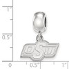 Black Bow Jewelry Sterling Silver Oklahoma State Cowboys NCAA Bead Charm - 3 of 4