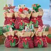 Collections Etc Buffalo Plaid and Burlap Gift Bags - Set of 6 Red - 2 of 2