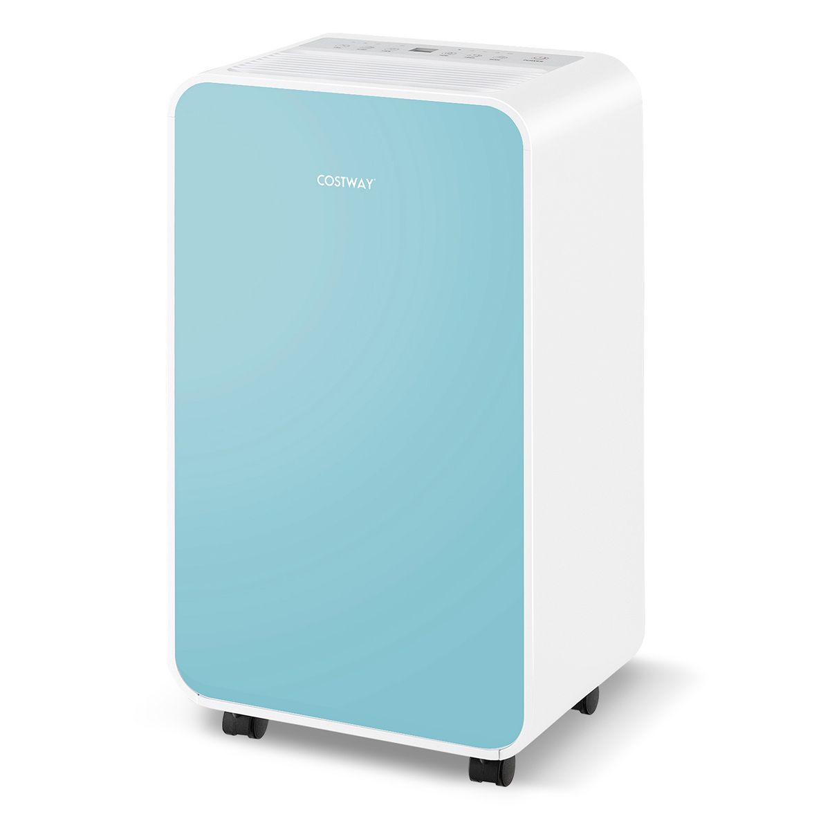 Costway Dehumidifier for Home Basement 9-Pint(DOE)/Day 3 Modes Portable up to 2500 Sq. Ft Blue/Pink/Yellow (MAX32Pint at 95°F, 90%RH)
