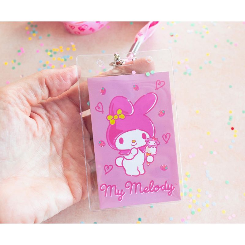 Surreal Entertainment Sanrio My Melody And Kuromi Lanyards With ID Badge Holders and Charms | Set of 2, 3 of 10