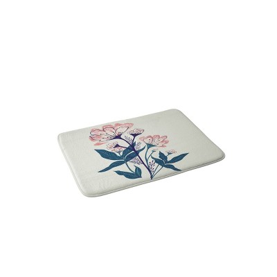 Rosebud Studio Beautiful Walk Bath Mat White - Deny Designs