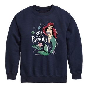 Boys' - Disney - Ariel Sea Beauty Graphic Long Sleeve Fleece Sweatshirt - 1 of 4