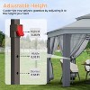 13x13ft Hexagonal Patio Pop-Up Gazebo, Canopy Shelter with Mesh Netting, Event Tent with Strong Steel Frame for Backyard, Garden, Lawn - 4 of 4