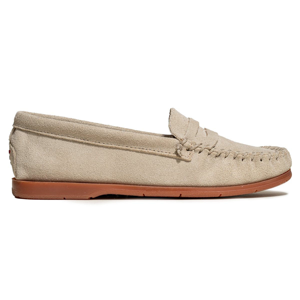 Женские туфли Minnetonka Women's Suede Mellony Penny Loafers 208P Stone - 8 — фото 2