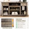 Brafabhome 61.8" Wide Rustic Wood TV Stand with Drawers for TVs up to 75", Farmhouse Console Table with Adjustable Shelf for Living Room | Light Brown - 3 of 4