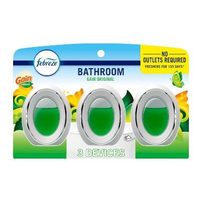 Febreze Gain Original Bathroom Air Freshener - 3ct