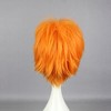 Unique Bargains Women's Wigs 12" Orange with Wig Cap Short Hair - 4 of 4