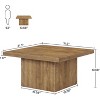 Lantine 31.5-Inch Vintage Square Coffee Cocktail Table - 3 of 4