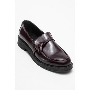 Galea - Burgundy Patent Buckled Leather Loafers (Women) | Forever & Always Shoes - 1 of 4