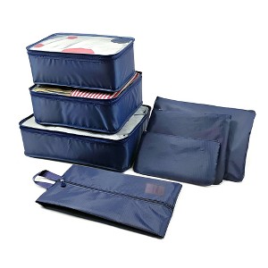 Unique Bargains Zipper Design Packing Cube Set 7 Pcs - 1 of 4